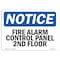 Signmission OSHA Notice, 3.5" Height, Fire Alarm Control Panel 2Nd Floor Sign, 5" X 3.5", Landscape OS-NS-D-35-L-12515 - alternate 1